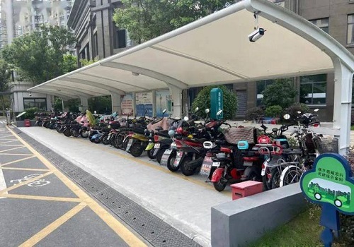 小区膜结构电动车充电桩雨棚 小区膜结构电动车充电桩雨棚