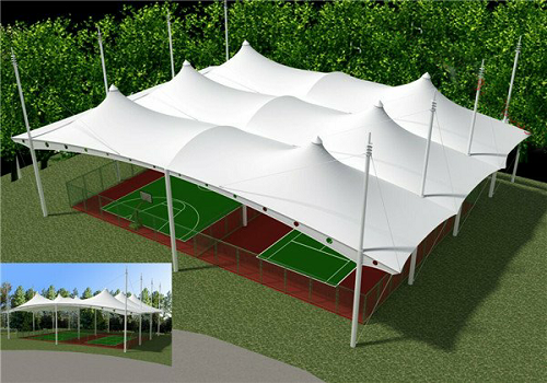 球场膜结构遮阳雨棚 球场膜结构遮阳雨棚