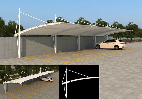 膜结构汽车停车棚 膜结构汽车停车棚