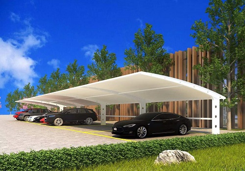 膜结构汽车停车棚 膜结构汽车停车棚