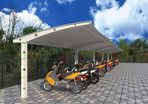 膜结构非机动车停车棚雨棚 膜结构非机动车停车棚雨棚