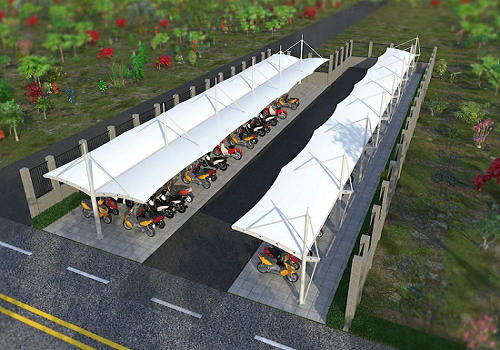 膜结构非机动车停车棚雨棚 膜结构非机动车停车棚雨棚