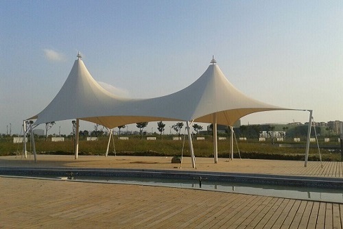 张拉膜结构景观遮阳棚 张拉膜结构景观遮阳棚