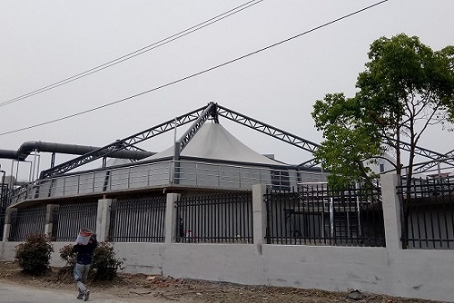 污水处理池氟碳纤维反吊膜加盖 污水处理池氟碳纤维反吊膜加盖